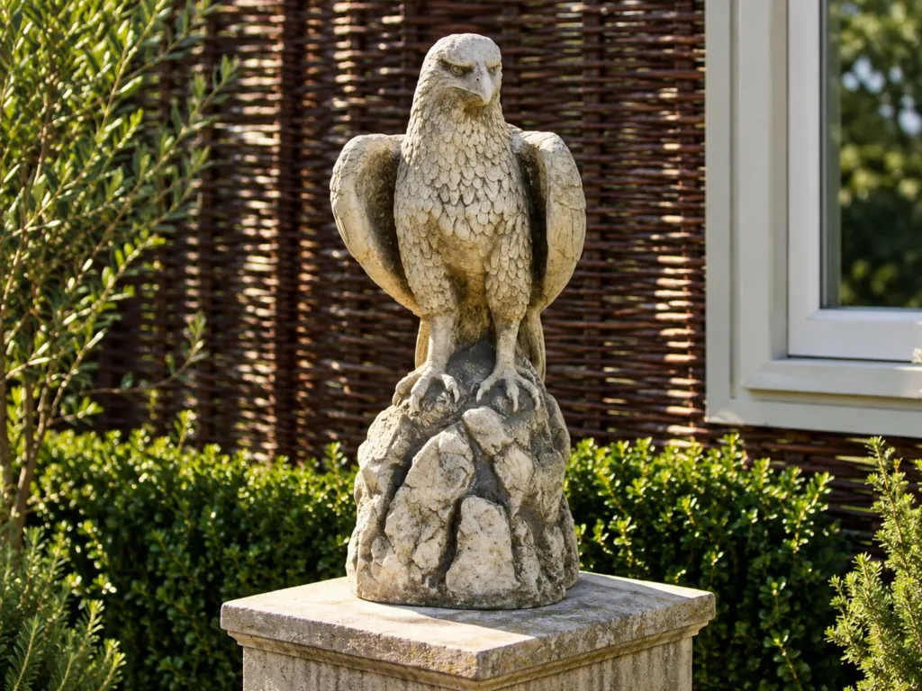 Hawks on Plinths