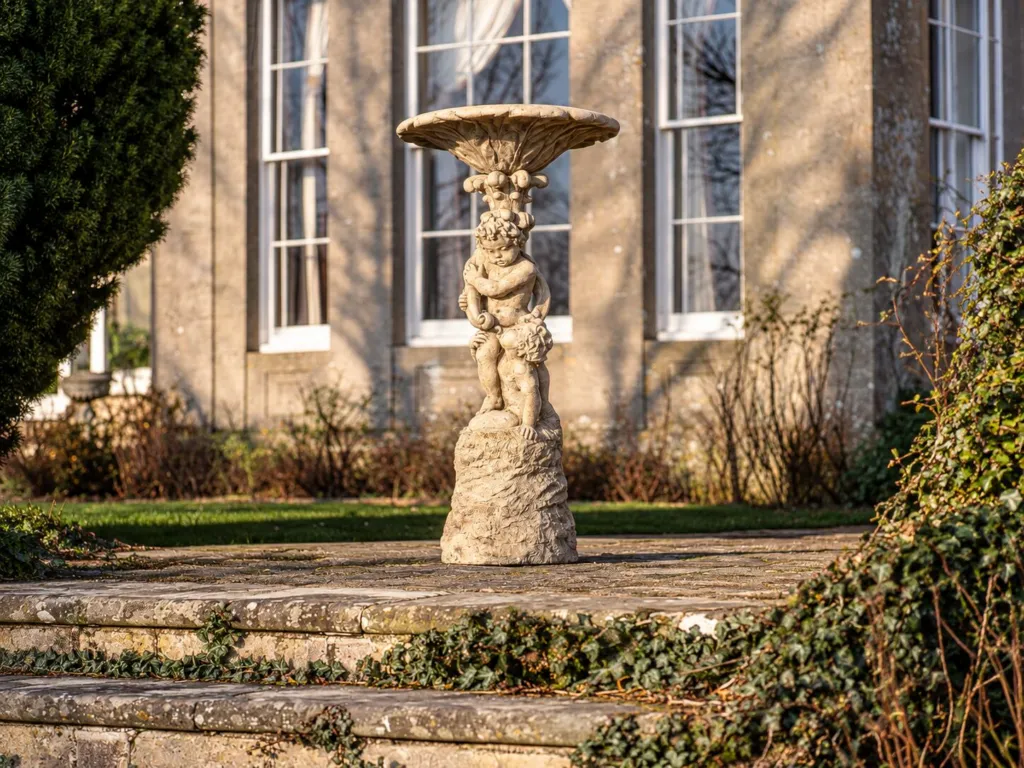 Putti Birdbath