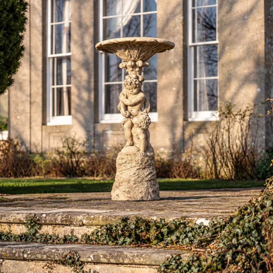 Putti Birdbath