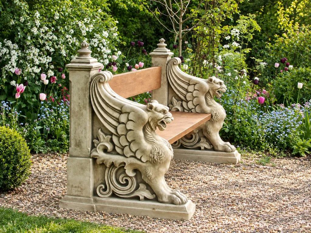 Winged Lion Bench